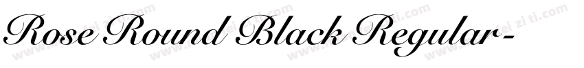 Rose Round Black Regular字体转换